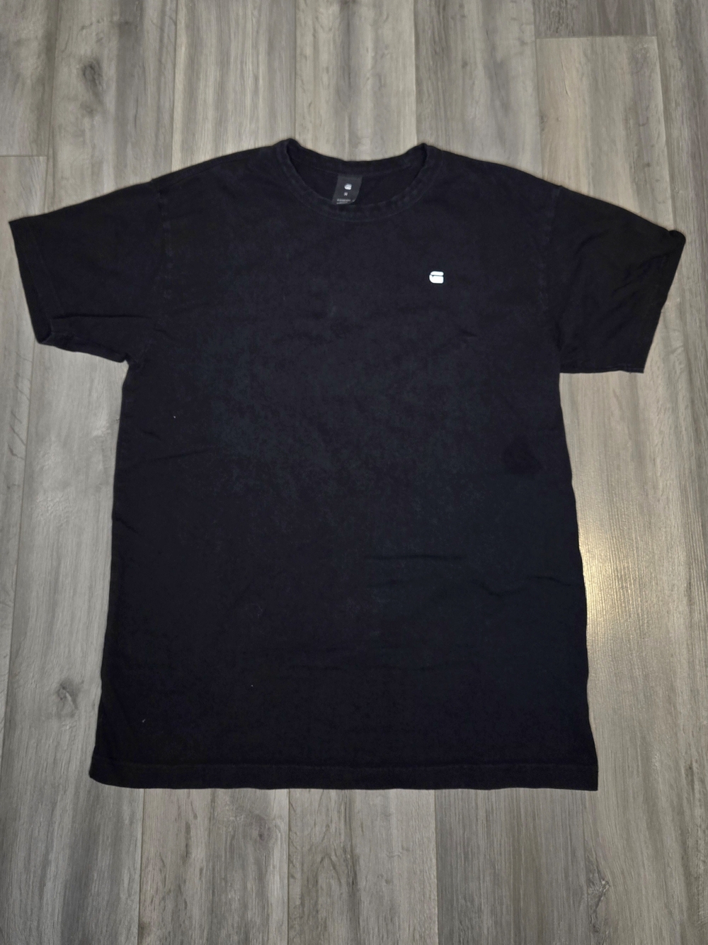 G-Star Black Short Sleeve Crew Tee with Small Chest Emblem